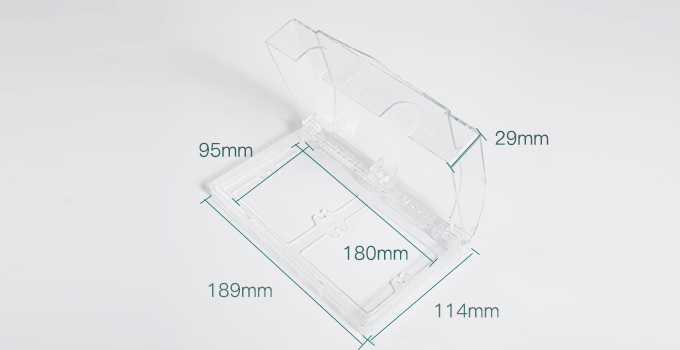 Double socket Waterproof box standard Plate Panel light switch doorbell Protecter Screw installation outdoor Electric Plug cover: Transparent