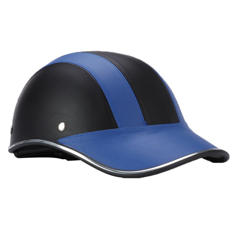 Abs + pu hjelm baseball cap udendørs cykling halv åben ansigt universal beskyttende: 3