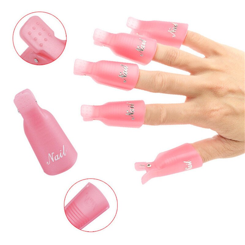 Nagellackborttagningsverktyg blötlägg av uv gel cap clip wrap verktyg nagelband pusher bomull nagelrengöring pedikyr nagelvårdsverktyg