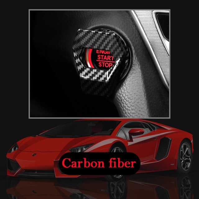 Auto Motor Start Knop Vervang Cover Stop Swtich Key Decor Auto Styling Compatibel Met Volvo V40 V60 S60 XC60 s80 V50 V70 XC70 (Color : Black