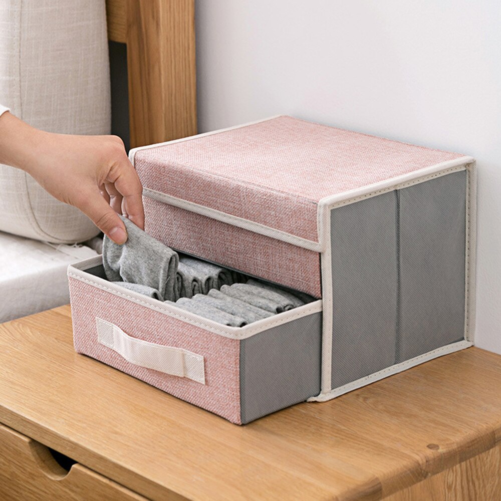 Lagerung Schublade nicht gewebte Faltbare Socken Lagerung Korb Behälter Schreibtisch Schrank Kosmetische Organizer für Unterwäsche Schmuck Schal Socken