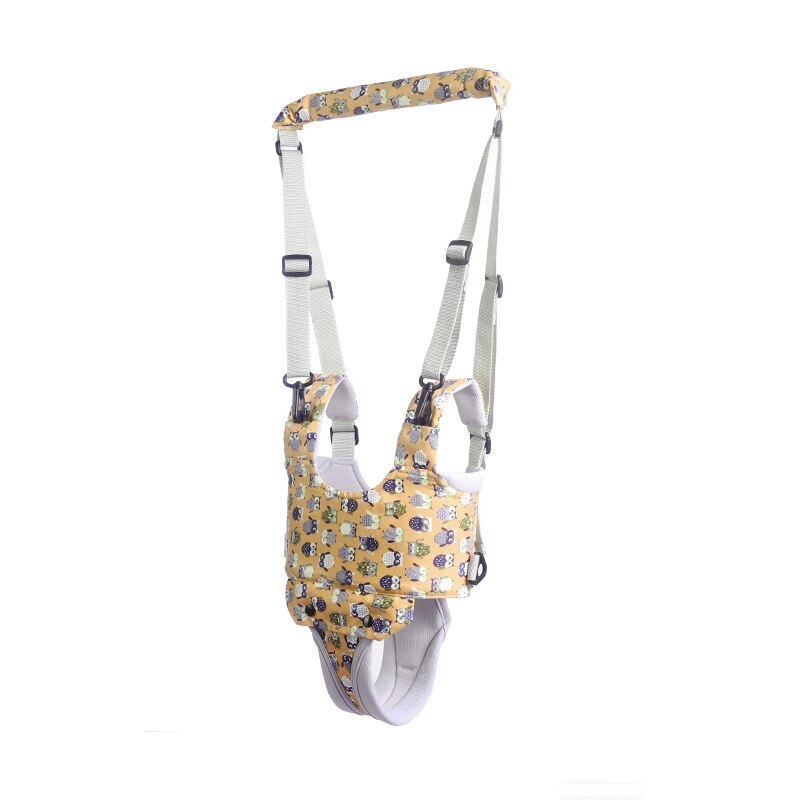 Loopstoeltje Riem Peuter Harness Assistant Rugzak Zuigeling Leren Wandelen Sling Riem Anti-Val Anti-Verloren Voor 8-24Months: Light Yellow