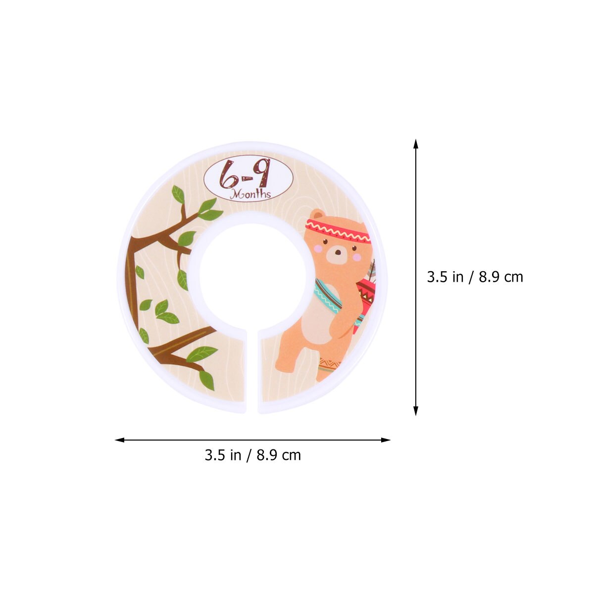 8 pièces, séparateur de taille pour vêtements, 8 pièces, cintre rond avec motif d&#39;animaux, séparateur de taille pour vêtements