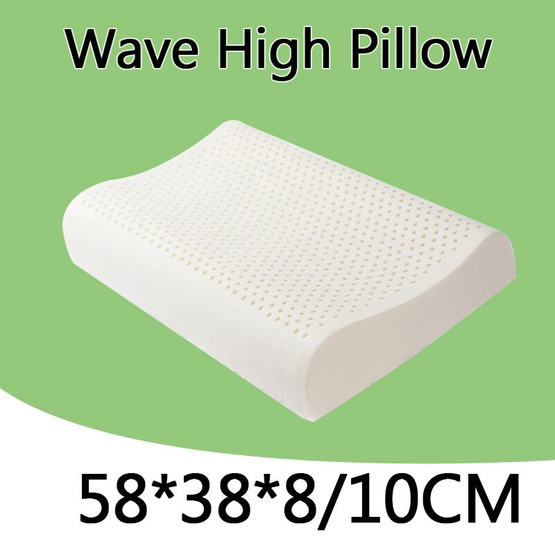 Shenbang Thailand Puur Natuurlijke Latex Kussen Gezondheidszorg Nek Voor Hals Spine Beschermende Latex Kussen Orthopedisch Kussen: Wave pillowcase