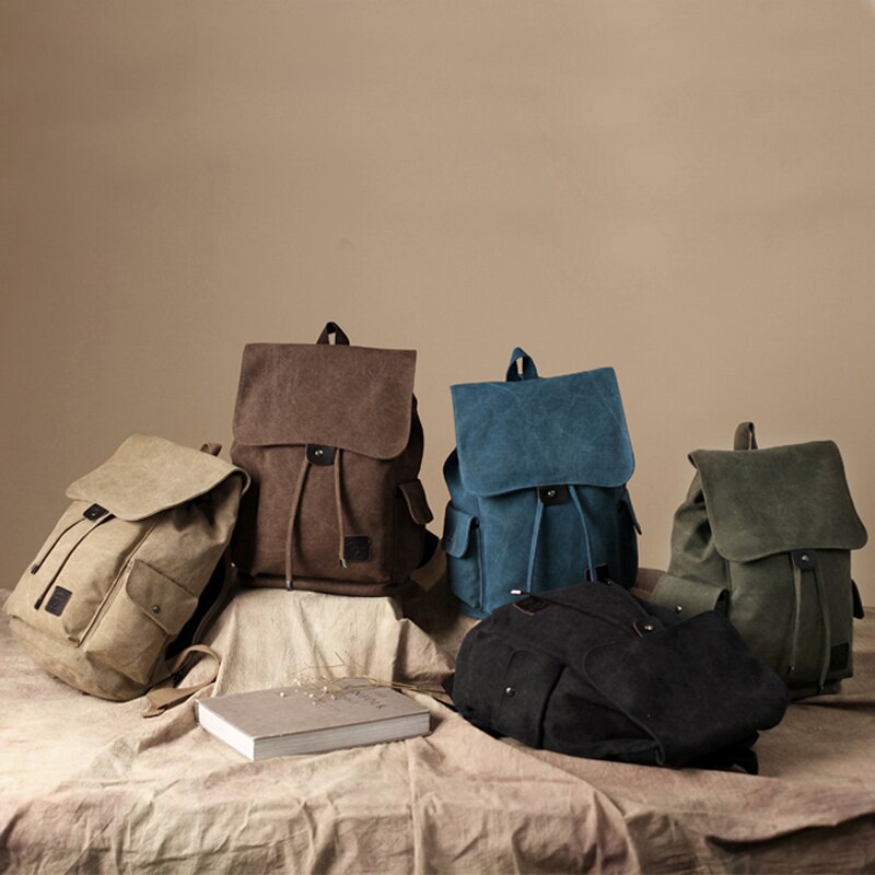 Favocent Mode Mannen Reizen Rugzak Rugzak Canvas Schoudertas voor Mannen en Vrouwen 14 inch Laptop Schooltas Rugzak