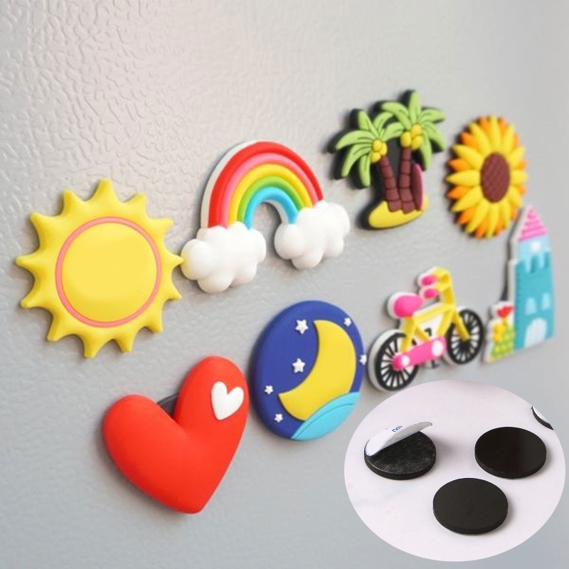 Imanes redondos y flexibles para manualidades, adhesivos de 10 piezas con respaldo adhesivo, pequeños imanes adhesivos, puntos magnéticos