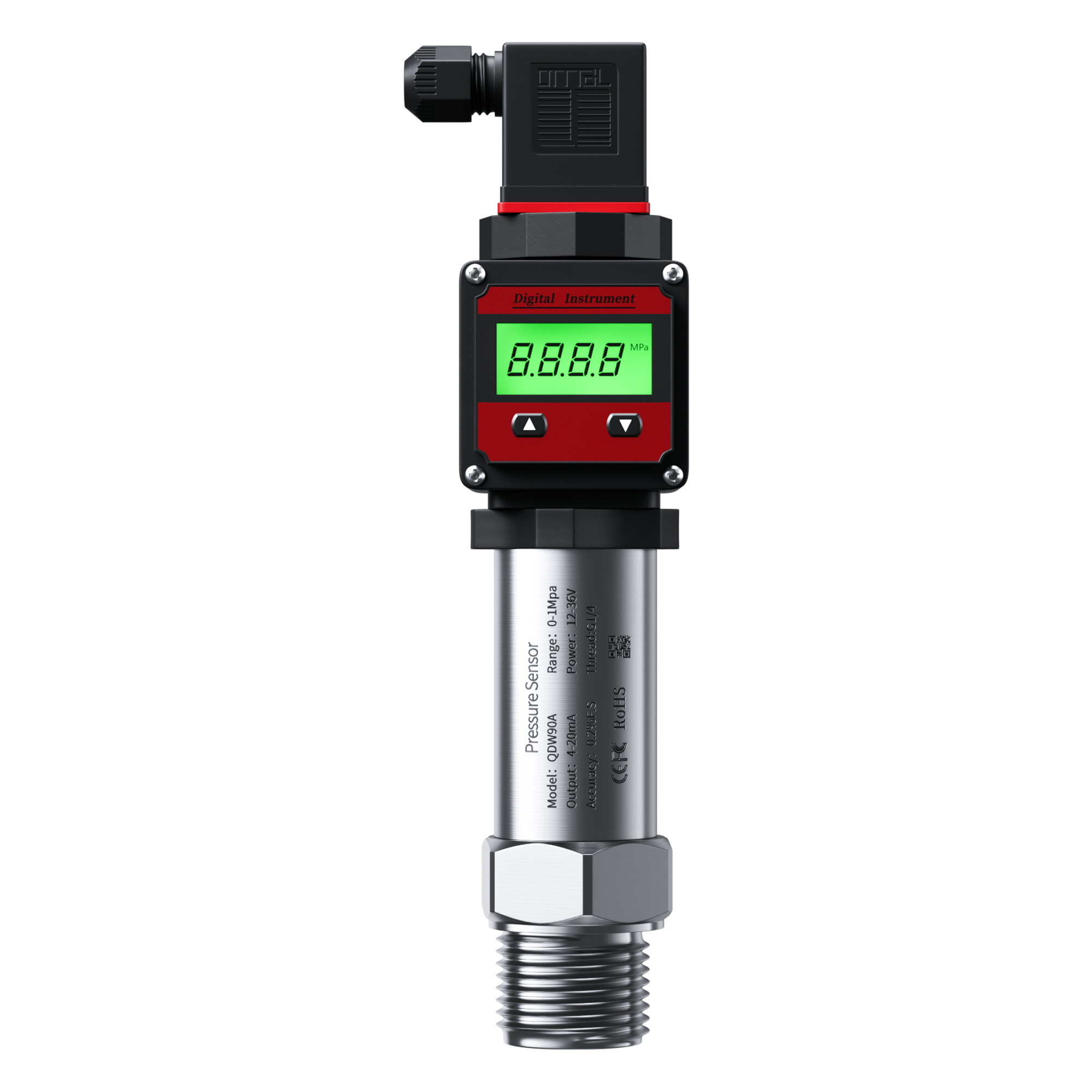 Digitaler Drucktransmitter RS485 0-10V 4-20mA mit 0-4bar 0-100bar 0-300bar LCD-Druckwandler M20*1,5 Drucksensor
