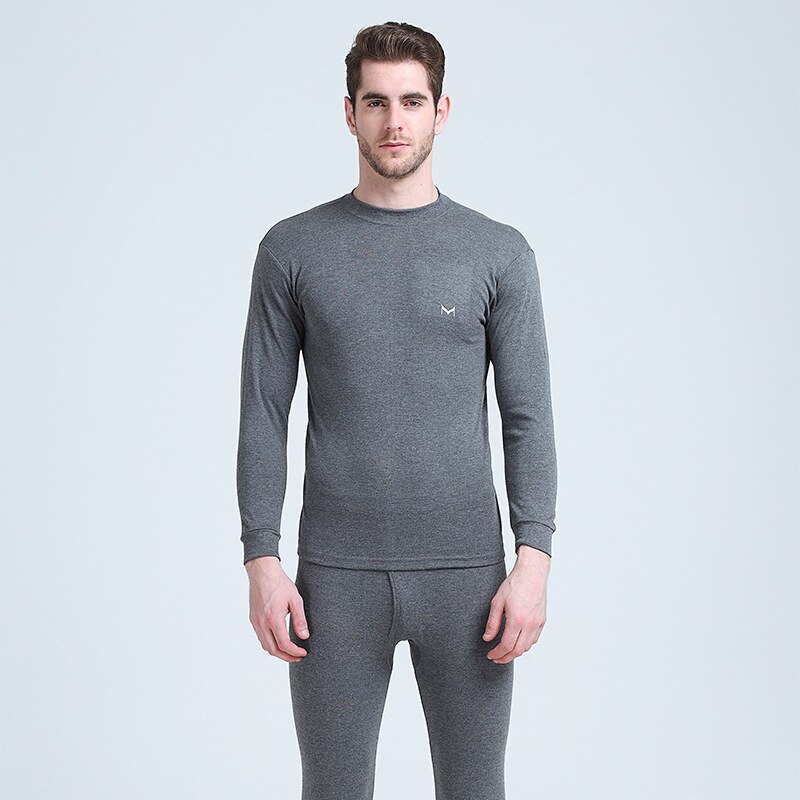 Conjunto de ropa interior térmica para hombre, camisetas cálidas de invierno, ropa interior térmica ultrasuave de Color sólido, Calzoncillos largos cálidos, novedad