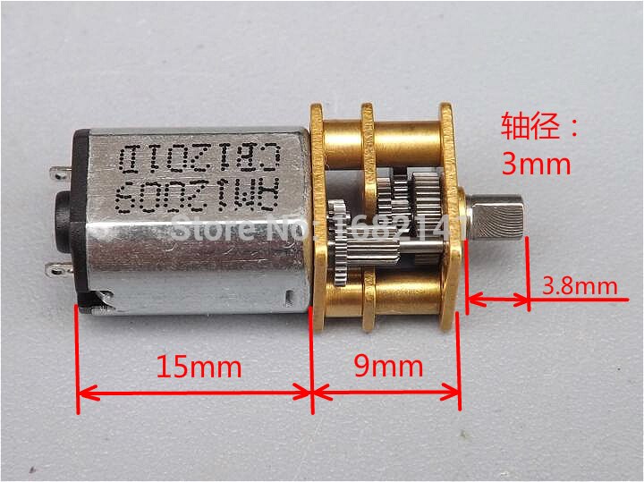 10pcs/lot,N20 DC 3V 5V 6V 9V Gear Motor N20 DC Motor of Miniature Low-speed Motor Robot Motor with Metal Gear Box