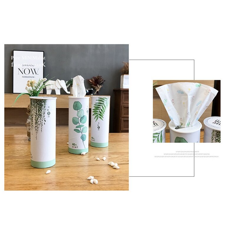 3 tønder plantetrykt bilpapirhåndklæde 40 pumpende 3 lag tykt lommetørklæde papir festservietter baby shower tissue