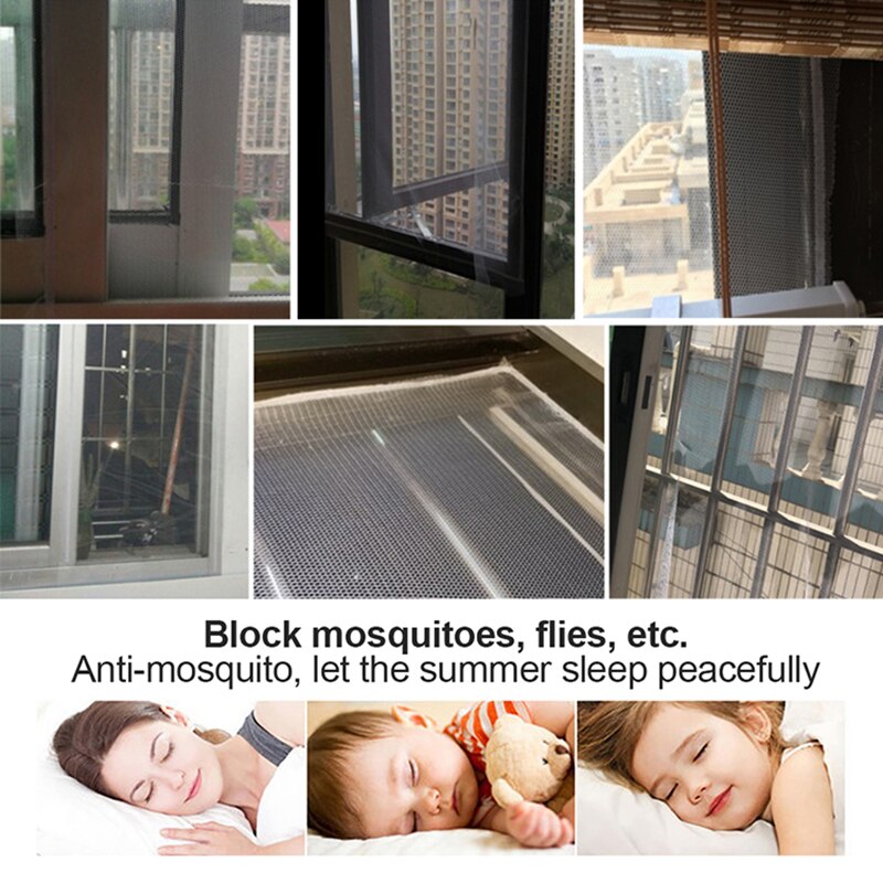 Sujetador de bucle para ventana, cortina de fibra de poliéster, mosquitera de plástico, bricolaje, Corte libre
