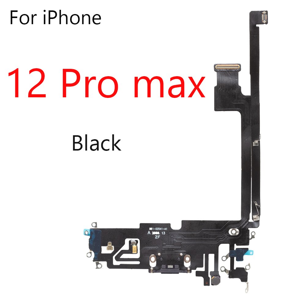 USB Charger Port Connector Dock Charging Flex Cable For iPhone 12 Pro 12Pro Max mini Replacement: 12 Pro max  Black