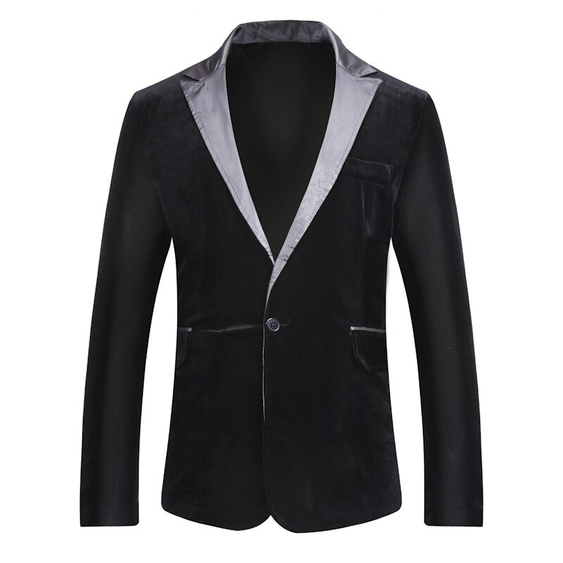 Paars Fluwelen Pak Blazer Mannen Brand Slim Fit Single Button Mens Blazer Jacket Zaken Formele Jurk Blazers Voor mannen
