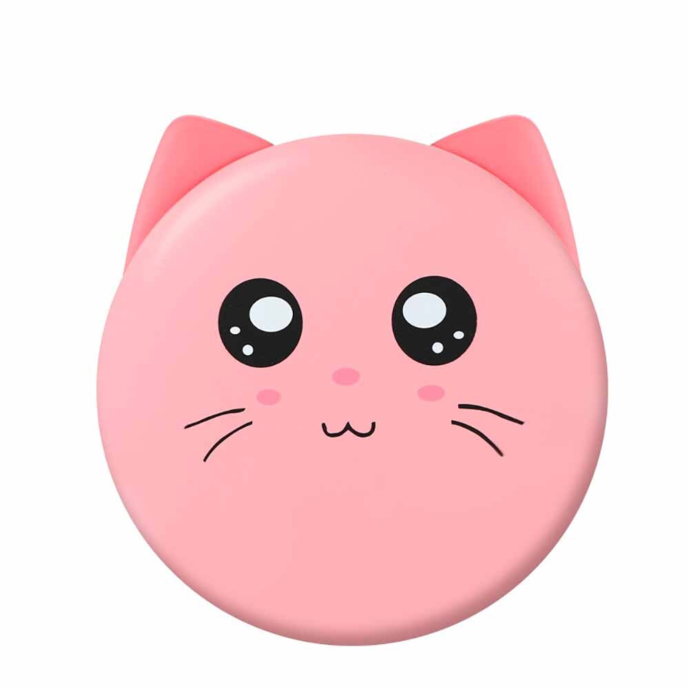 6-8h 6000mAh 4 In 1 USB Rechargeable Electric Hand Warmer Double-Side 0.8s Heating Mini 5V Long-Life Pocket Power Bank Warmer: Pink Cat