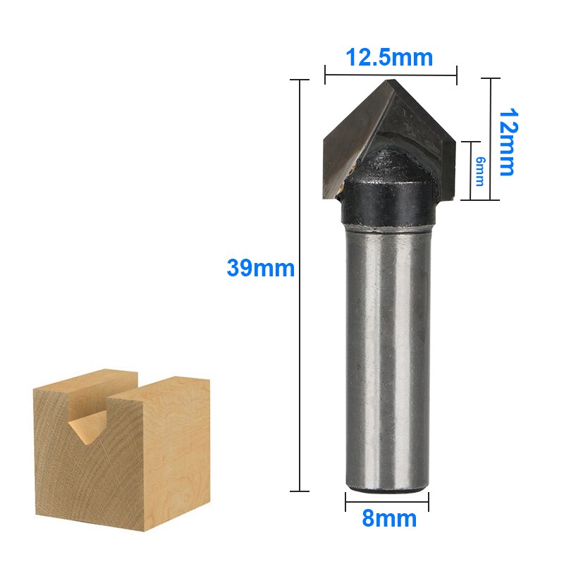 Hout Router Bit 8Mm Shank Tungsten Carbide Frees Straight End Milll Flush Trim Router Bit Houtbewerking Frezen: 29 Mm