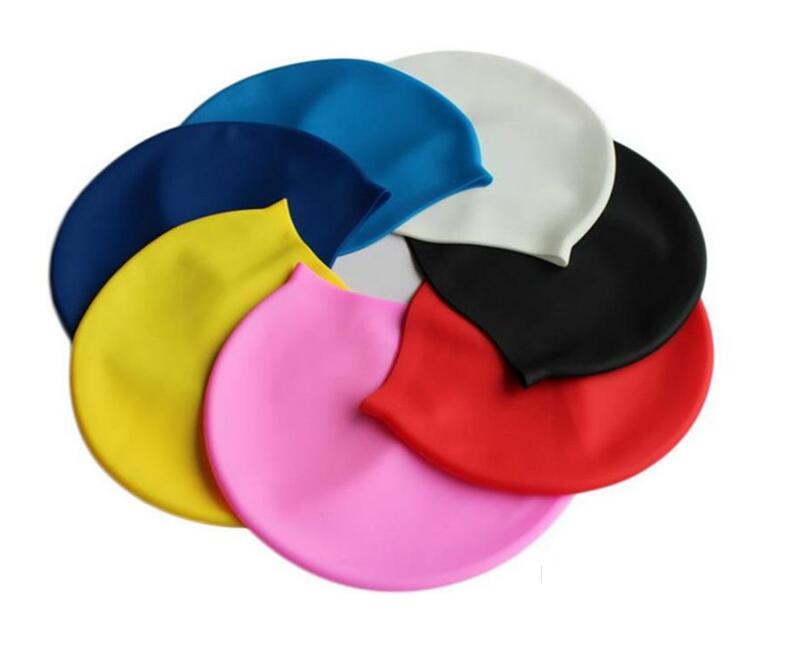 Silicone Swimming Caps Solid Color Swimming Caps With OPP Package for 16 year+