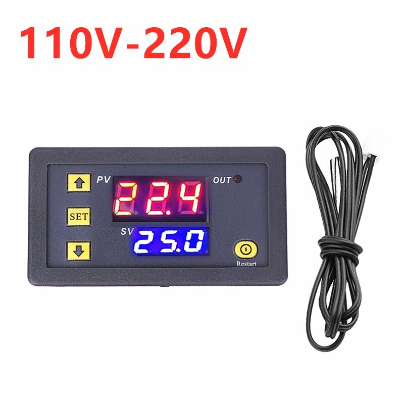 1 Pc Dc 12 V/24 V/110 V-220 V Ac Led Digitale Temperatuurregelaar Thermostaat thermometer Temperatuur Schakelaar Sensor Meter: 110-220V