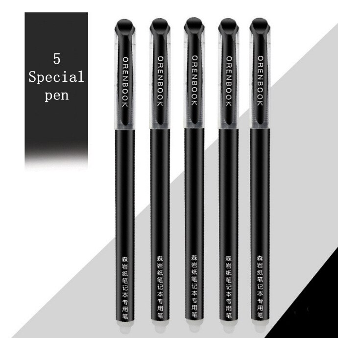 Inteligentny wielokrotnego użytku wymazywalnej zeszyt wymazać notatnik A5/B5 z piórem Pocketbook notes biuro rysunek szkolny prezent: 5 pens