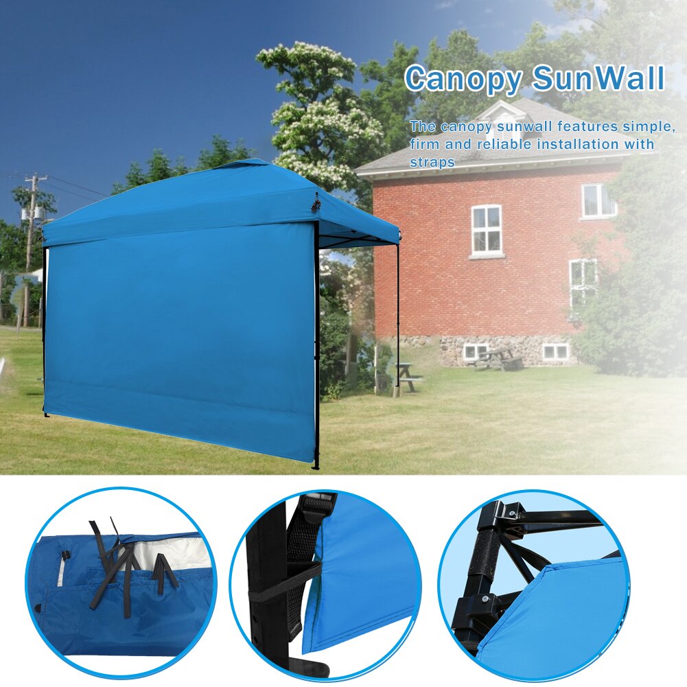 Outdoor Instant Canopy Camping Folding Awning Folding Straight Leg Pop Up Canopy Beach Garden Sun Shelter Waterproof Tarp Tent