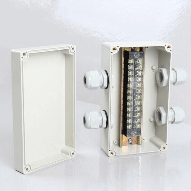 Abs Waterproof Junction Boxes Connection Outdoor Indoor Distribution Box Electrical Enclosure Case With Cable Glands Connector