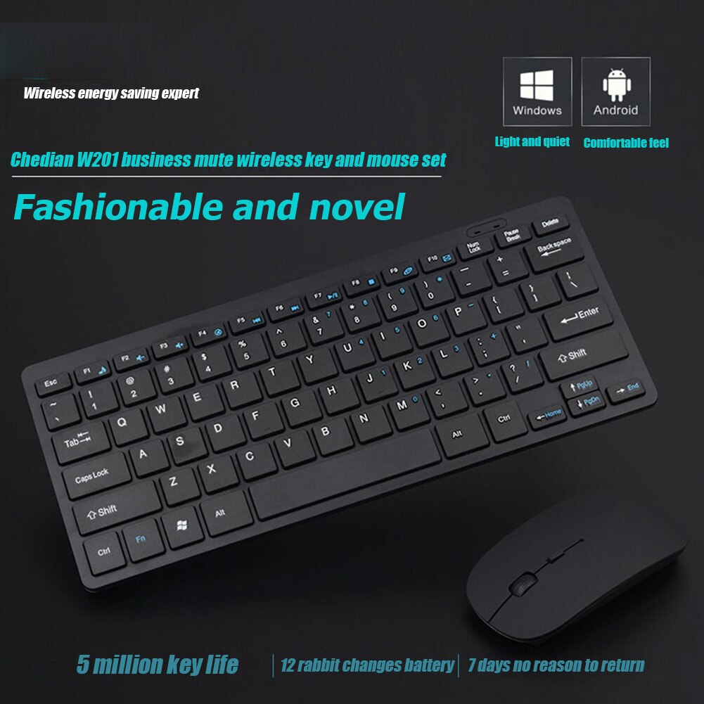 10m/32.81ft Wireless 2.4GHz Ulti-thin 77 Keys Busi... – Grandado