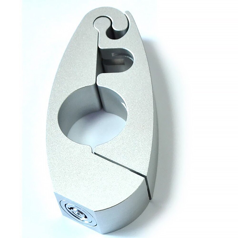 Motorcycle Brake Lever Handlebar Lock Anti-Theft Aluminum Alloy Handlebar Safety Lock For Scooters, E-Bikes, Motorcycles: silver