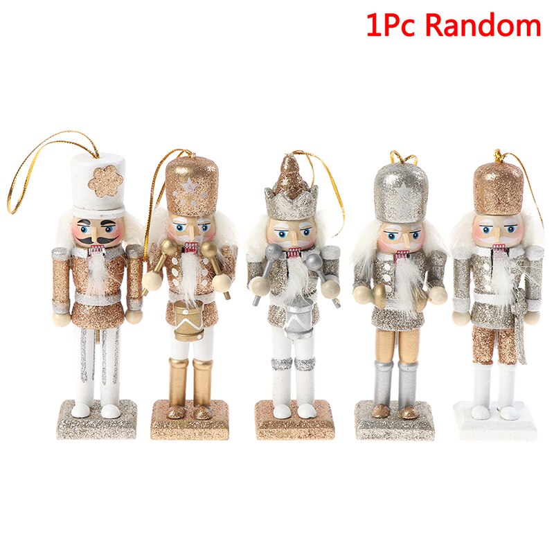12cm træ nøddeknækker solider figur model dukkedukke håndværk til børn jul hjemmekontor indretning display 1pc: Default Title