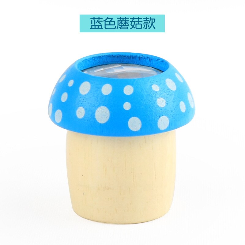 Honeycomb Eye Effect of Wooden Kaleidoscope Doubling Mirror Toddler Education Sensory Toys 2pcs/lot: BLUE
