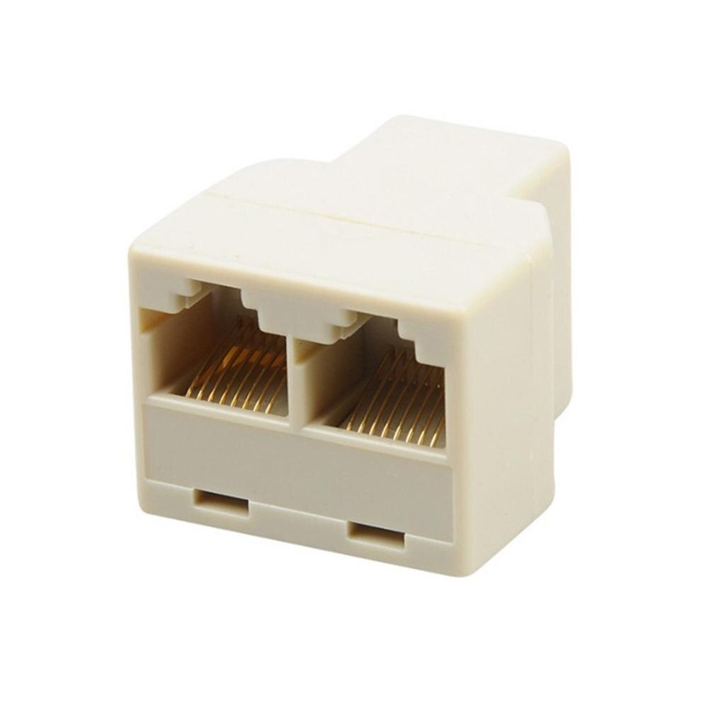 Adattatore Splitter RJ45 caldo da 1 a 2 doppia porta femmina CAT5/6 LAN Ethernet Sockt connessioni di rete adattatore Splitter adattatore P15