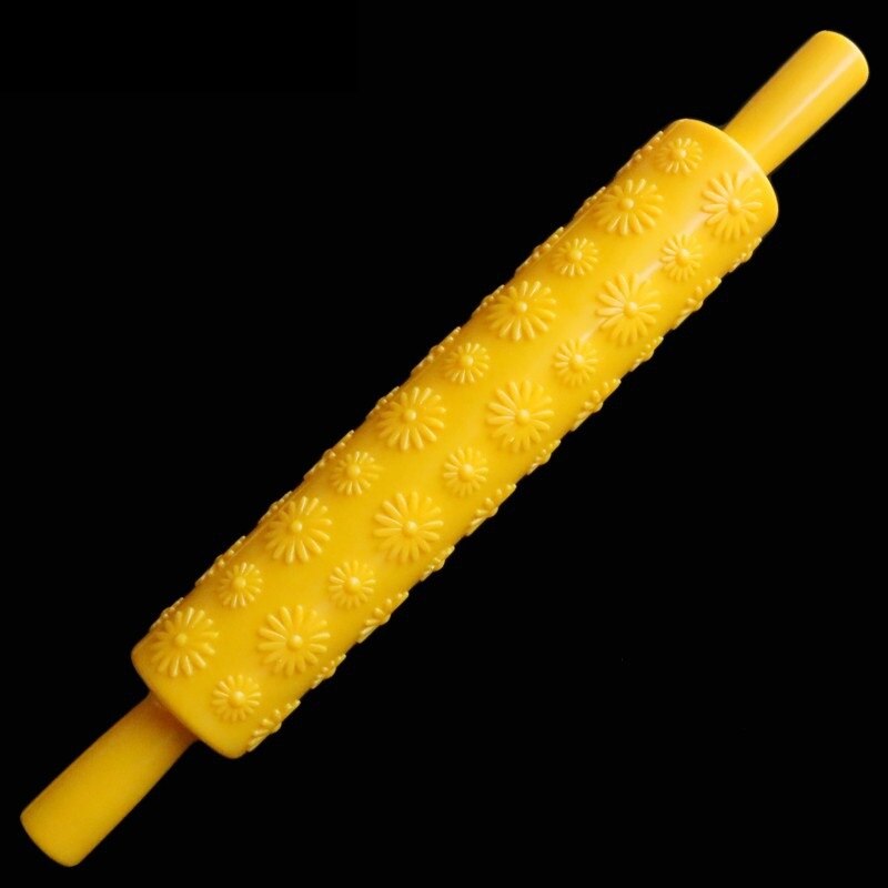 1 Pcs Pastic Non-stick Fondant Rolling Pin Embossing Cake Deeg Roller Decorating Cake Roller Ambachten Diy Bakken Keuken gereedschap: 10