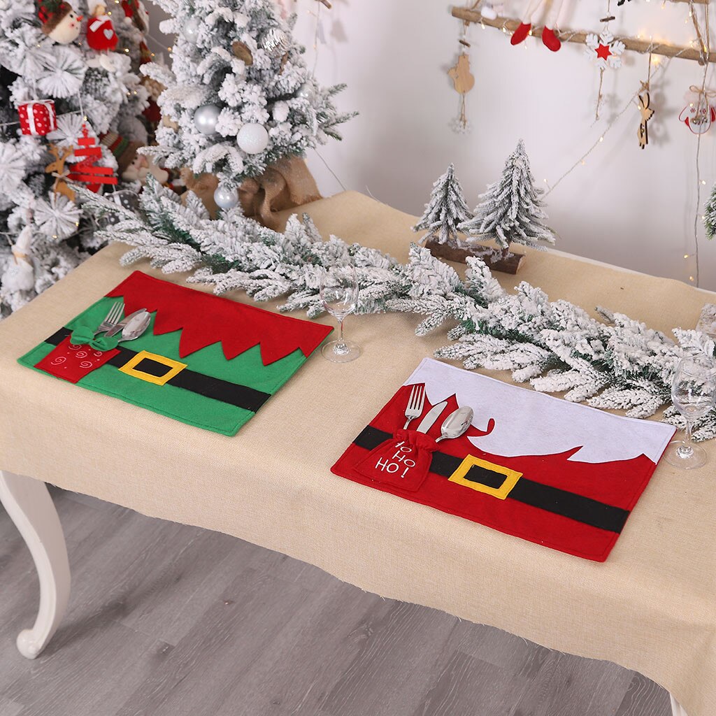 Christmas Party Decor Chair Covers Christmas Decoration Chair Covers Placemat Dining Seat Santa Claus Home Decor Navidad