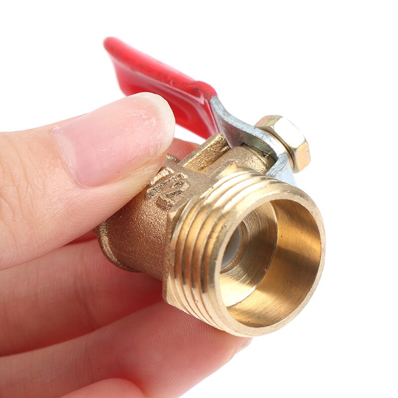 Brass Ball Valve Hose Barb 1/4" 3/8" 1/2" BSP Male Thread Connector Pipe Adapter 8mm, 10mm, 12mm