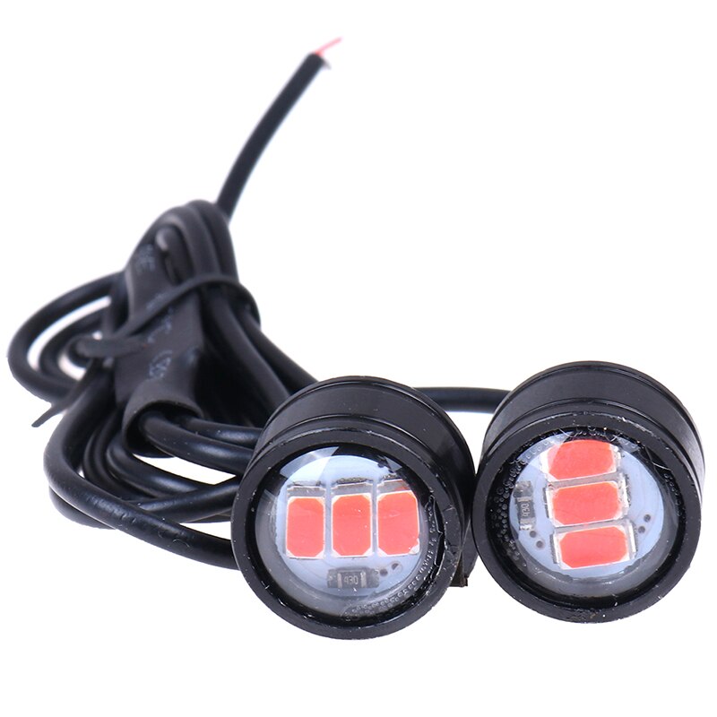 Rétroviseur pour moto, 2 pièces, yeux d&#39;aigle, 3 LED, Flash stroboscopique, lumières rouges