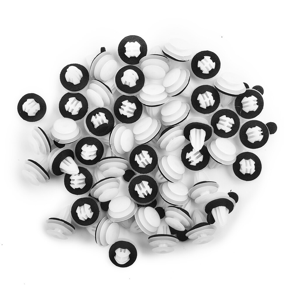 50pcs Car Door Clips Accessories For Mazda CX-5 CX5 CX-7 For MAZDA 3 6 2 ATENZA Axela Universal White+Black Auto Fastener Clips