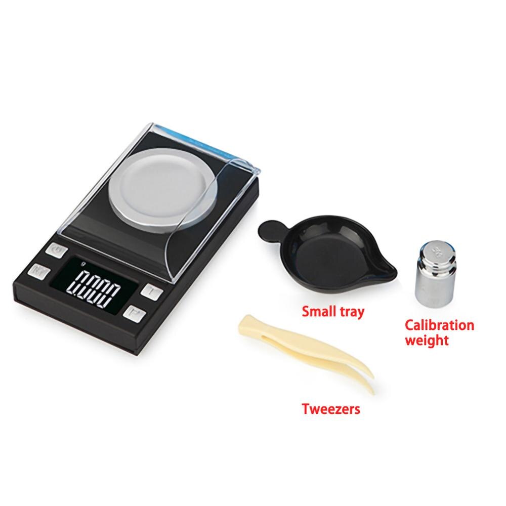 100g/50g/20g/10g Electronic Scales 0.001 LCD Digital Scale Jewelry Medicinal Herbs Portable Lab Weight Milligram Scale