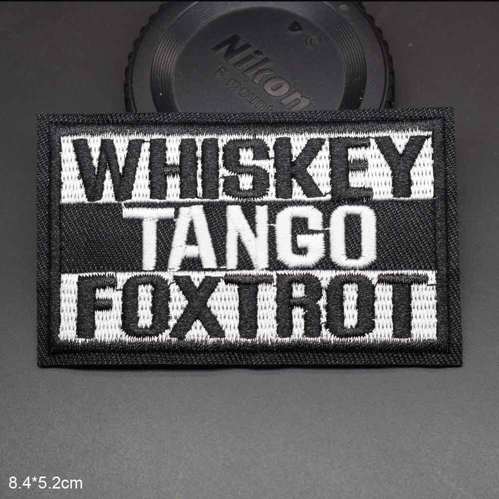 Tape Vrede Whiskey Tango Westworld Brief Schoenen Porg Ijzer Op Geborduurde Kleding Patches Voor Kleding Stickers Kledingstuk: WHISKEY(A4-4