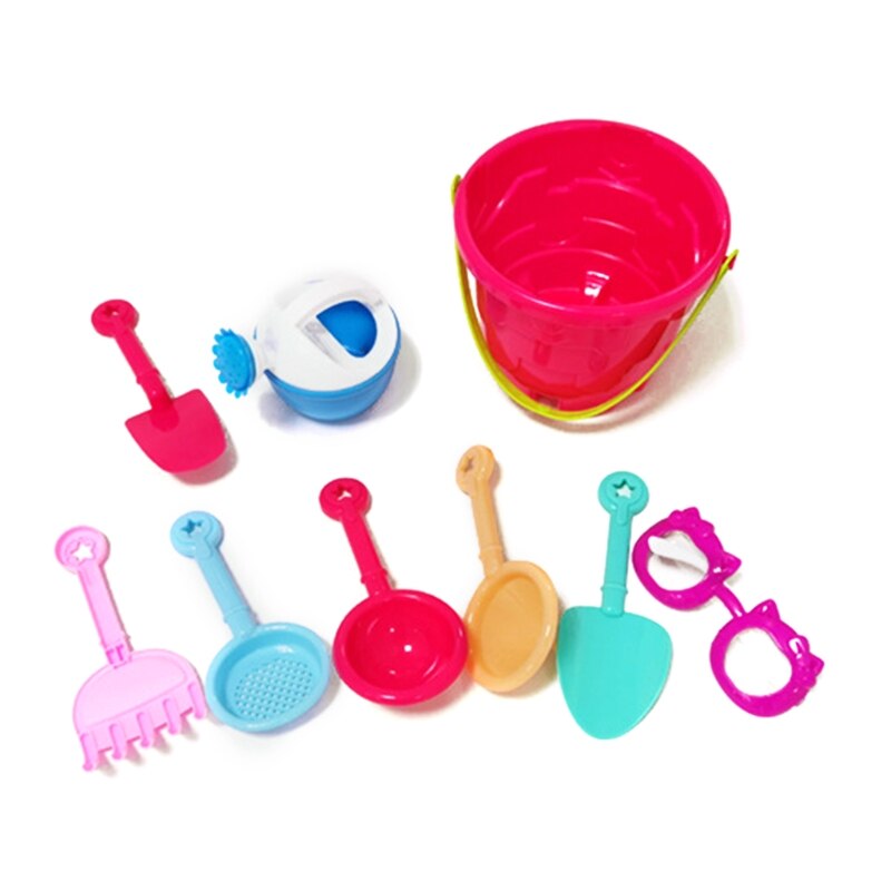 Zomer Strand Kasteel Schop Emmer Set Kleurrijke Strand Zand Speelgoed Set Met 9 Stuks A2UB
