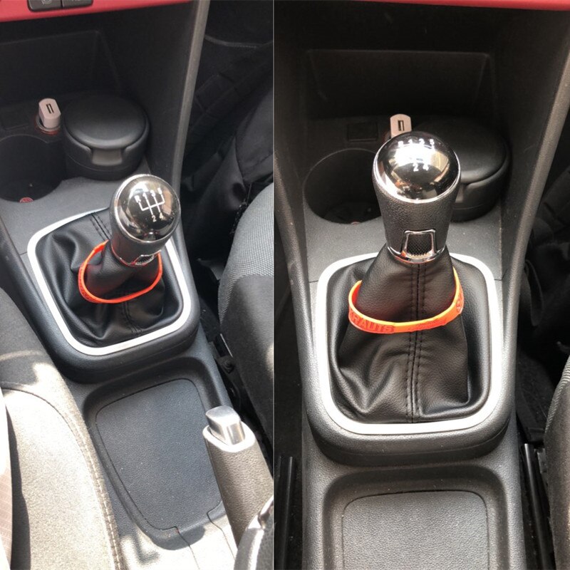 For VW Volkswagen Polo 6C 5/6 Speed Gear Gear Lever Stick Shift Knob With Leather Boot Car Styling