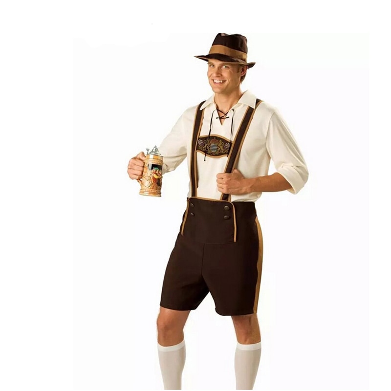 Plus Size Oktoberfest Costume men Traditional German Bavarian Beer Male Cosplay Halloween Octoberfest Festival Party Clothes