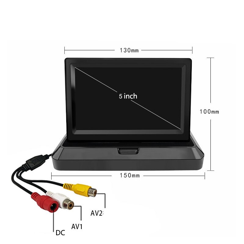 Składany wyświetlacz samochodowy wyświetlacz wideo HD parking samochodowy ekran TFT LCD 4.3 lub 5 cali, z kamerą tylną
