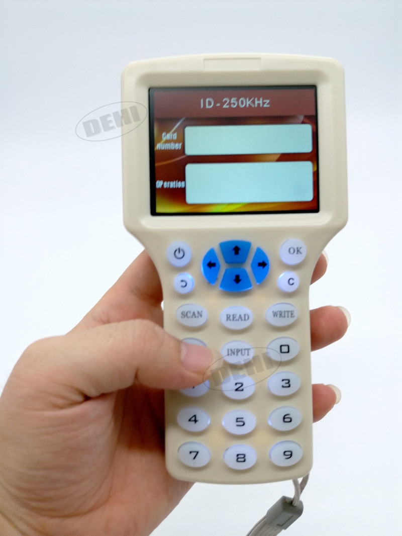 Lector de fotocopiadora Rfid NFC en inglés, copia Cloner, programador de frecuencia 10 + 5 unidades de 125khz, teclas EM4305 + 5 unidades de 13,56 mhz, tecla UID