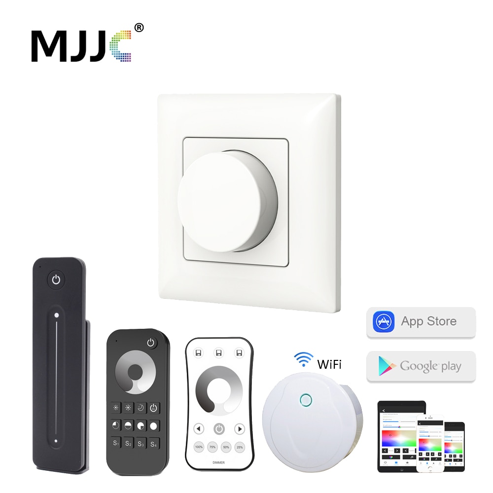 LED Dimmer 220V 230V 110V AC Wireless 2.4G RF Remote Controller Dimmable Wifi Smart LED Lamp Bulb Knob Triac Dimmer Light Switch