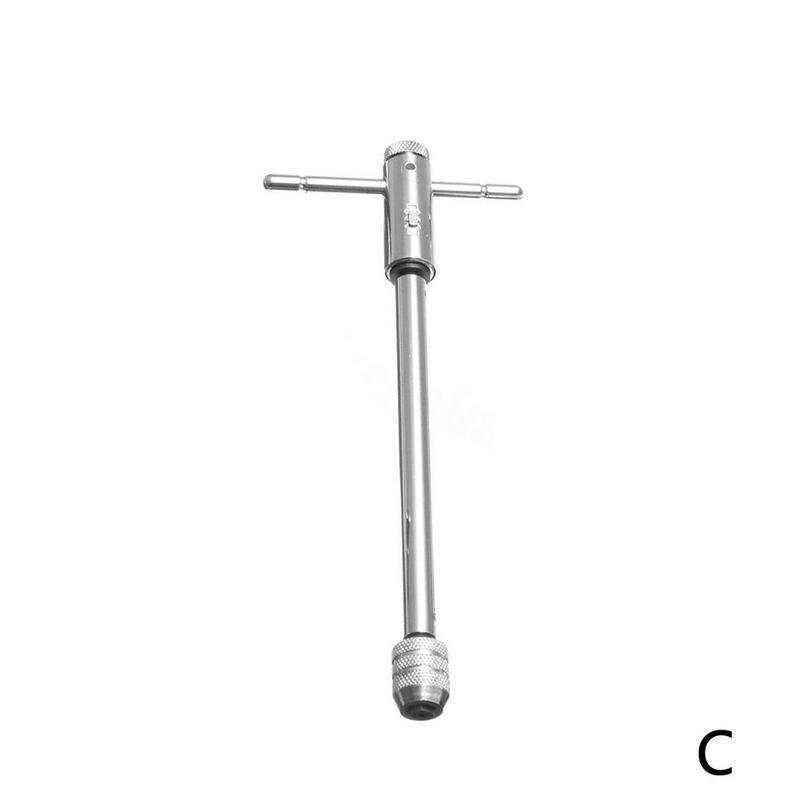 1Pc M3-M8 M5-M12 Verlengen Omkeerbare T Bar Handle Ratchet Voor Tap Sterven Kranen Sleutels Draad Tapping Wrench Verstelbare Houder tool: C