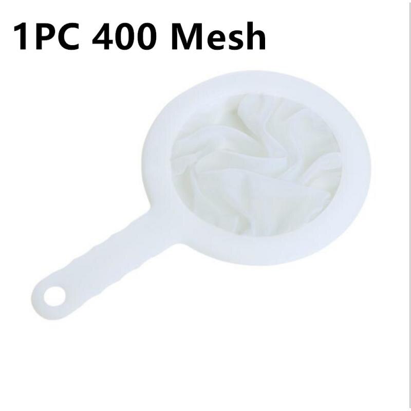 Reusable Nylon Handheld Colander Screen Mesh Coffee Milk Juice Soy Milk Tea Leaf Strainer Colander Kitchen Accessories: 400 Mesh