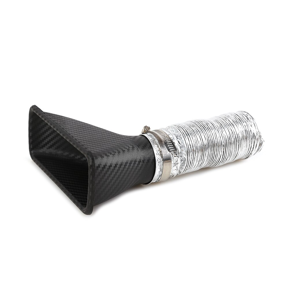 Durable Classic Practical Multi-functional Carbon Fiber Look Auto Front Bumper Turbo Cold Air Intake Pipe Air Funnel Kit