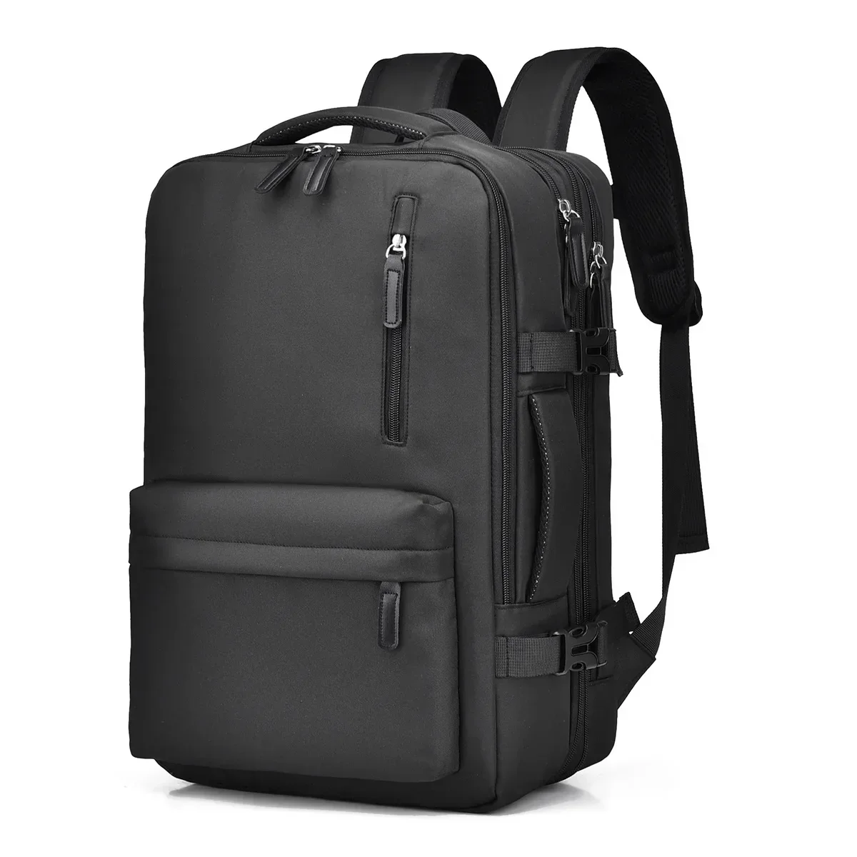 Mochila 40x30x20 avião, mochila de bagagem de mão de cabine, mochila para laptop para viagens de avião, mochila escolar, bolsa masculina e feminina: Preto