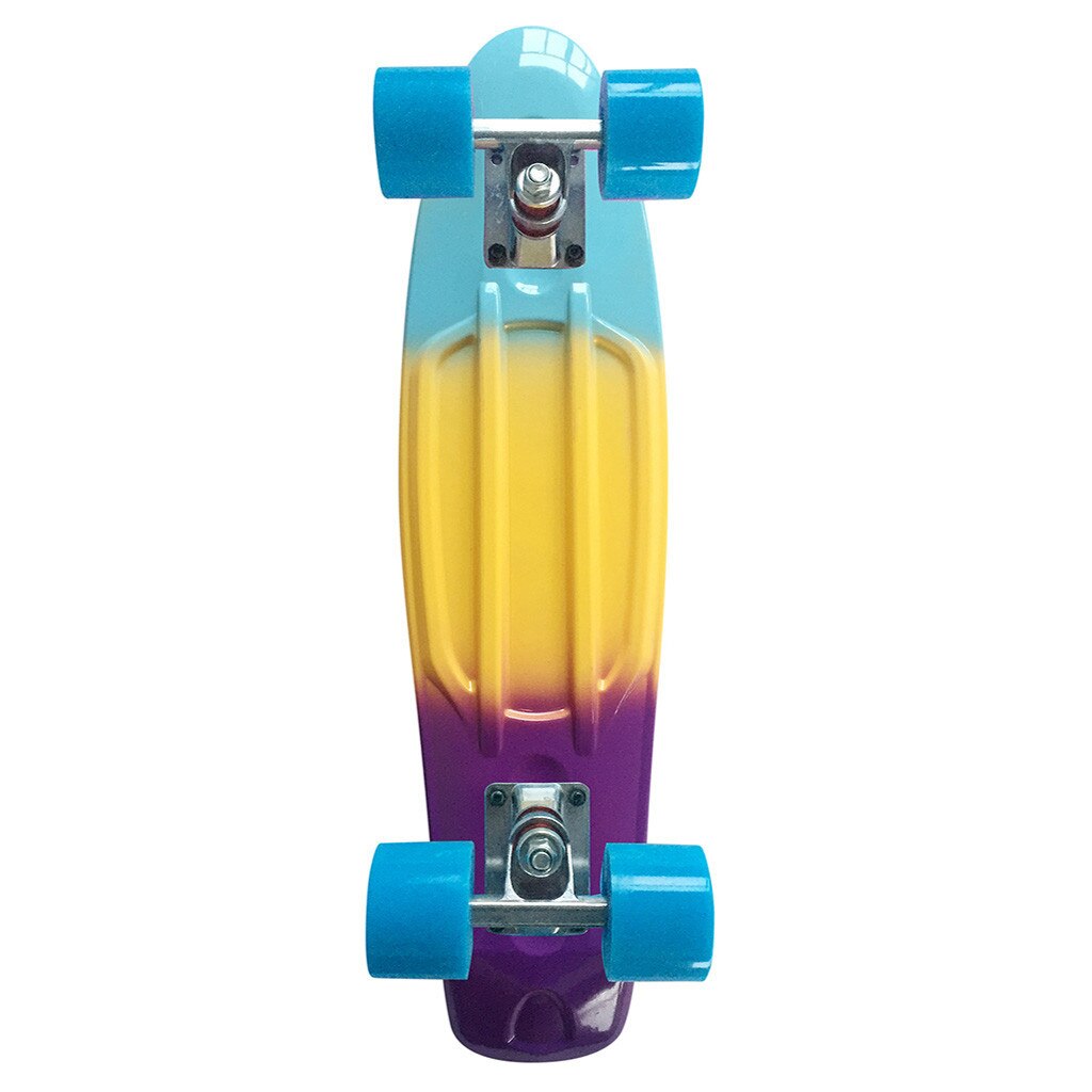 De plástico nueva patineta Mini Cruiser pequeño Skate solo Banana Longboard niños adultos se retorcido camino Skate Board #9