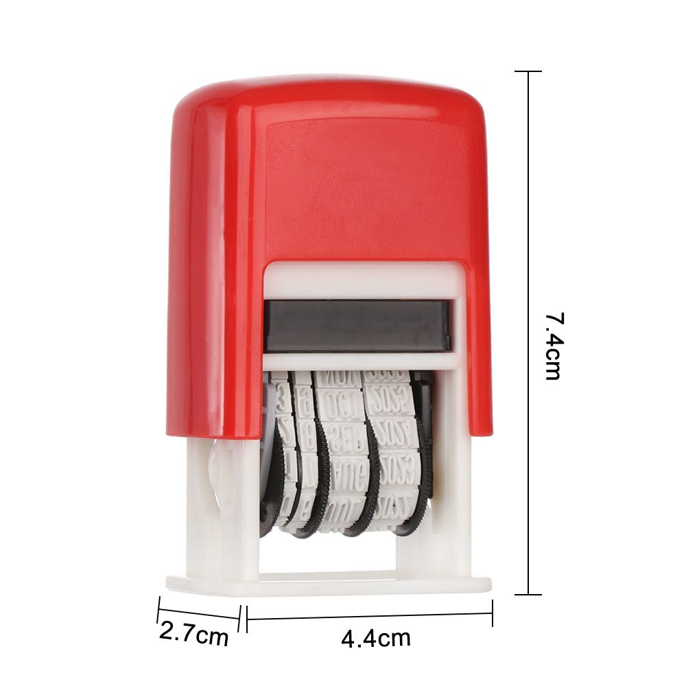 Durable Square Scrapbook Ink Date Stamp Multicolor Plastic English Seals