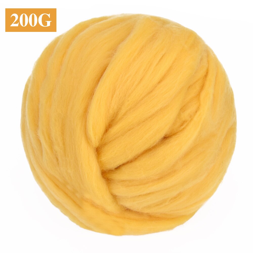 200g Yellow/Green Wool Felt Craft Kit 86 Colors DIY Wool Felt Kit Handle Wool Set Weaving Needlework Spinning Craft Kits: Yellow