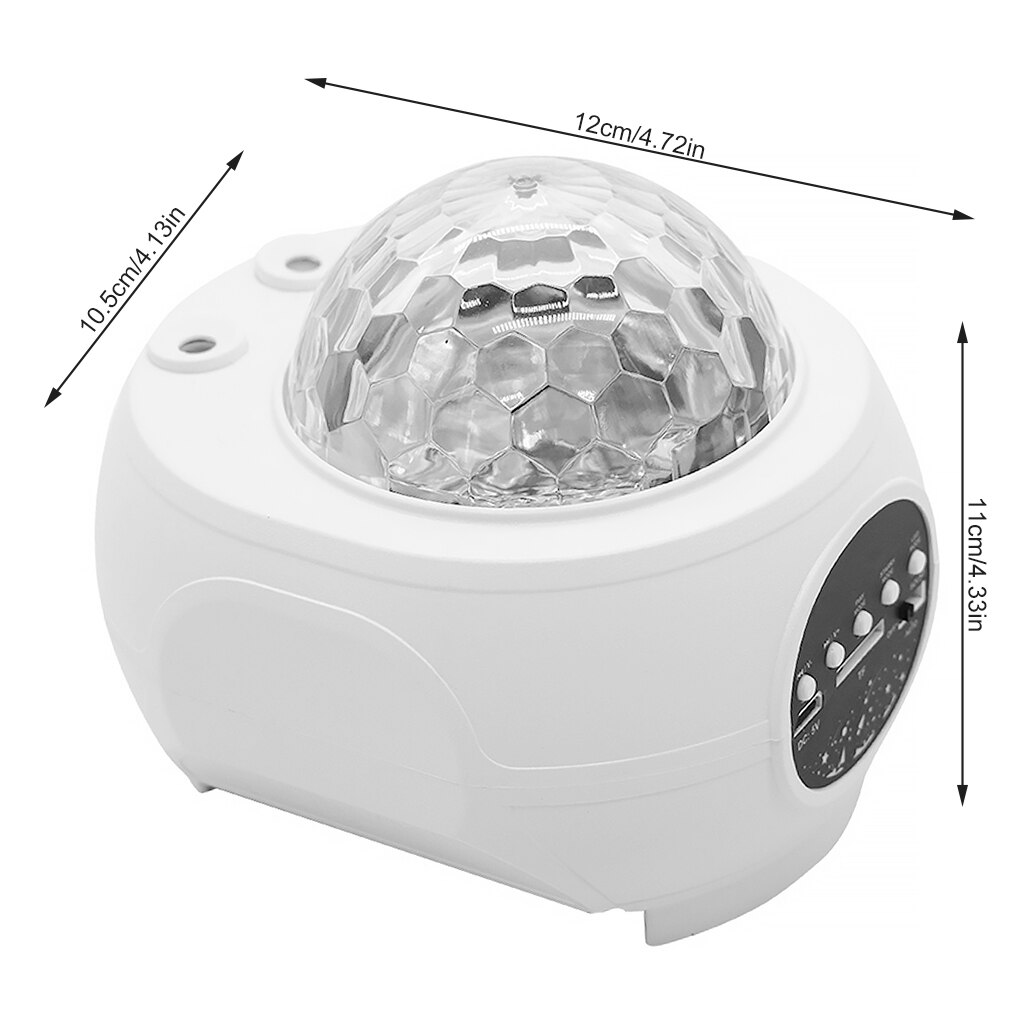 LED Galaxy Projector Ocean Wave LED Night Light Music Player Remote Star Rotating Night Light Luminaria For Kid Bedroom Lamp
